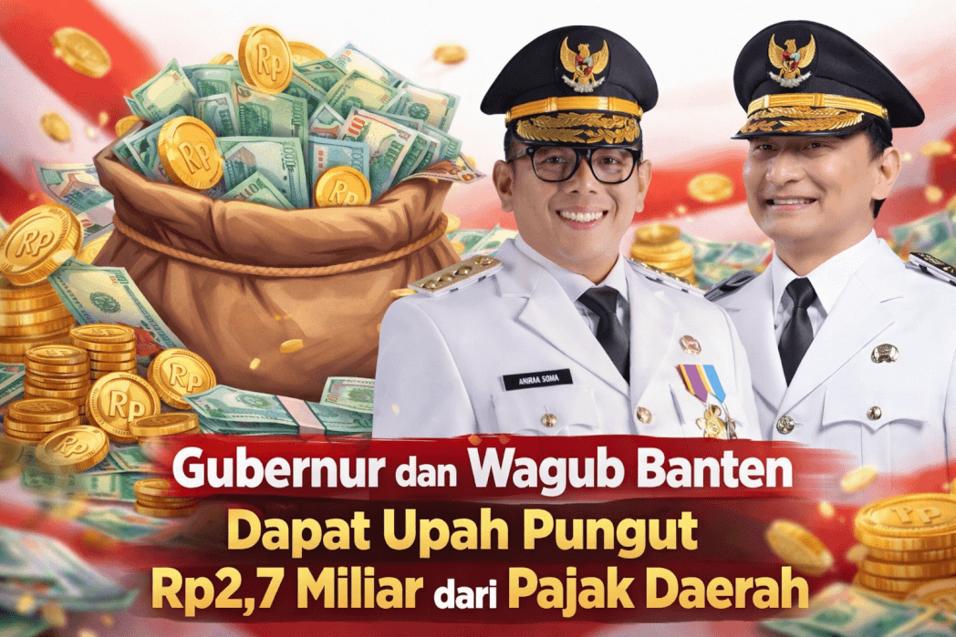 Gubernur dan Wagub Banten Dapat Upah Pungut Rp2,7 Miliar dari Pajak Daerah